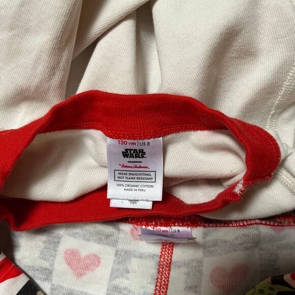 Hanna Andersson Star Wars Mandalorian Valentine’s PJs Size 8 - Picture 6 of 6